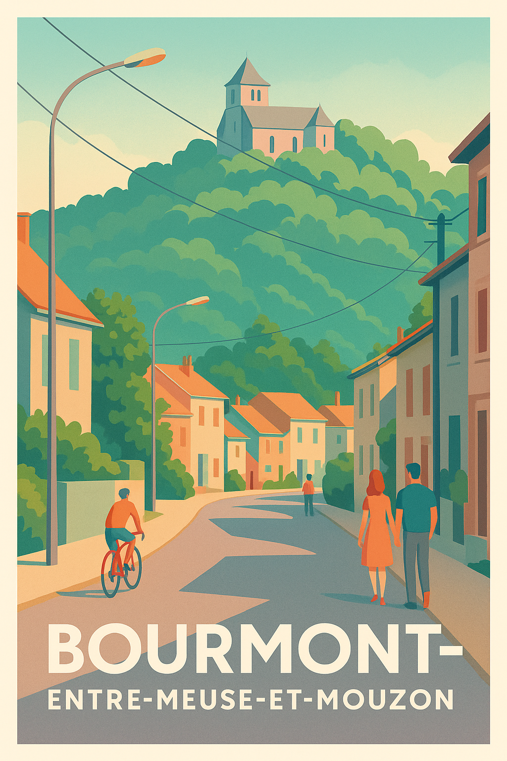Affiche Bourmont — Charme et sérénité au cœur des Vosges · poster d'art de Bourmont