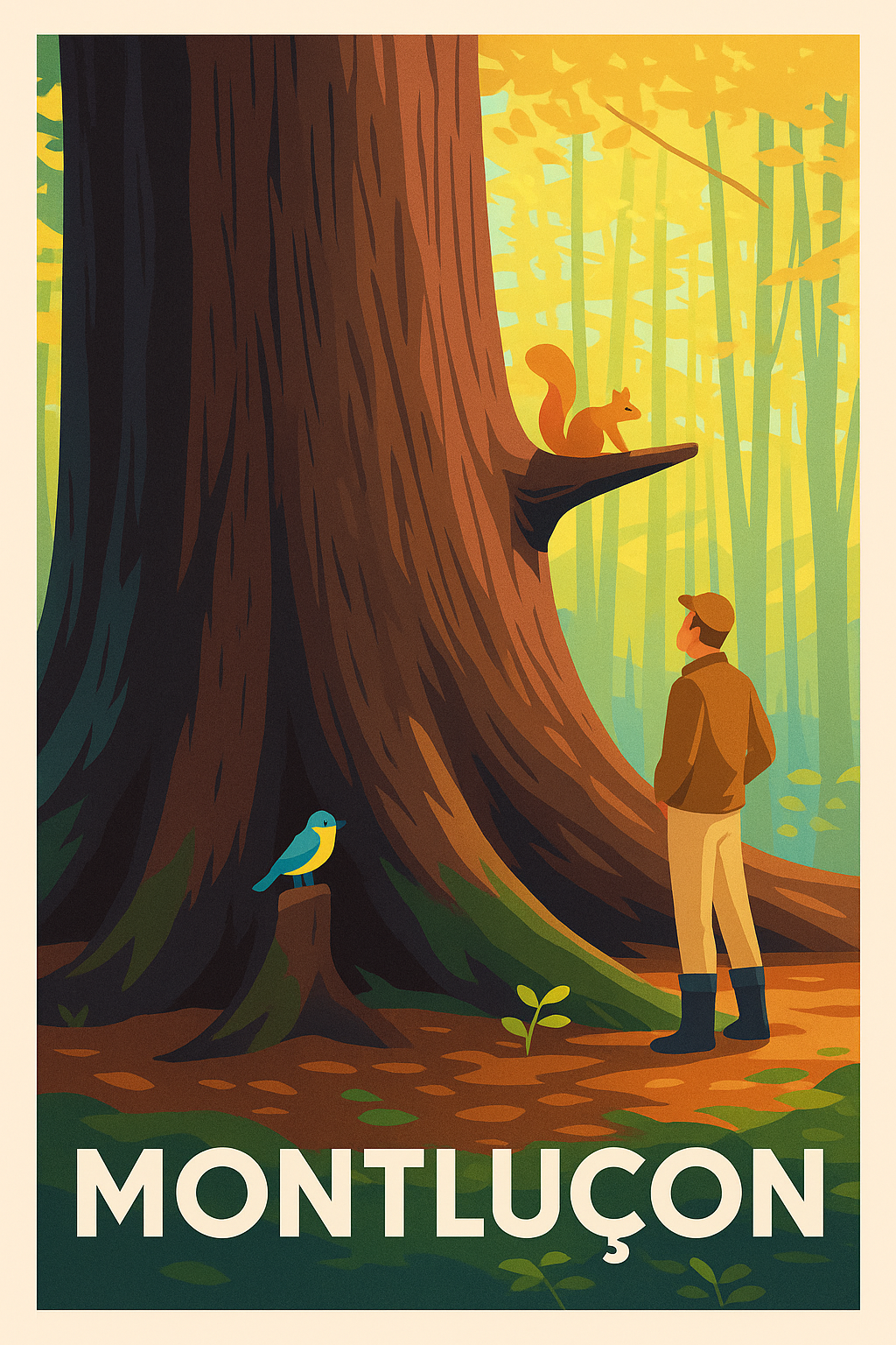 Affiche Montluçon — Voyage au cœur de la nature · poster d'art de Montluçon