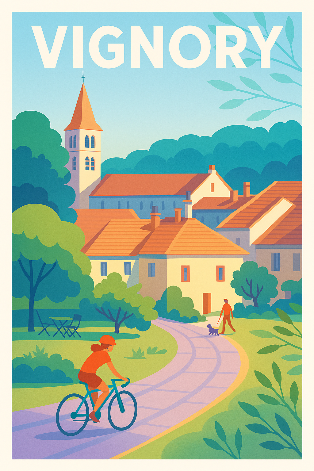 Affiche Vignory — Charme paisible d'un village champenois · poster d'art de Vignory