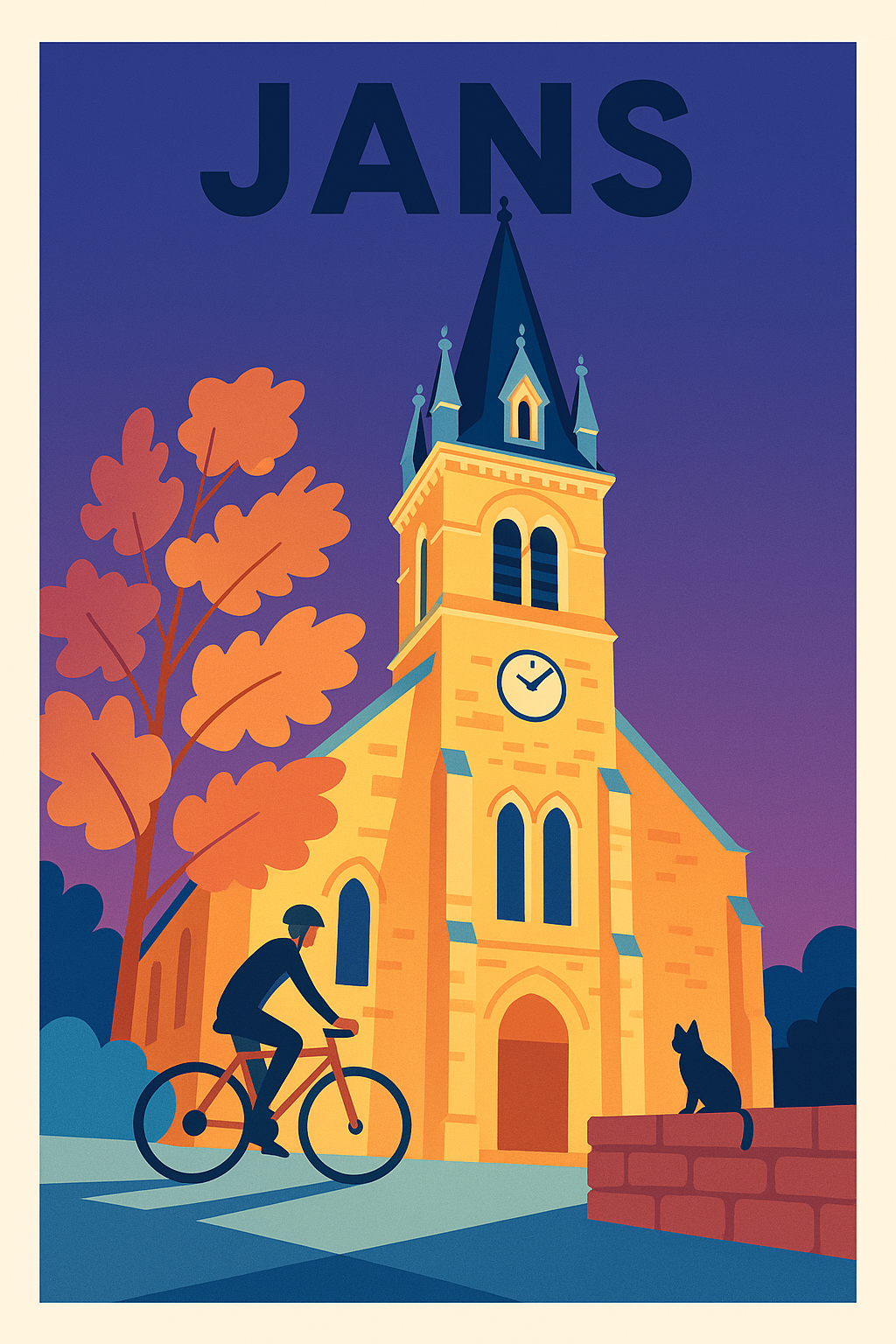 Affiche de Jans - Charme et sérénité à l'heure du crépuscule