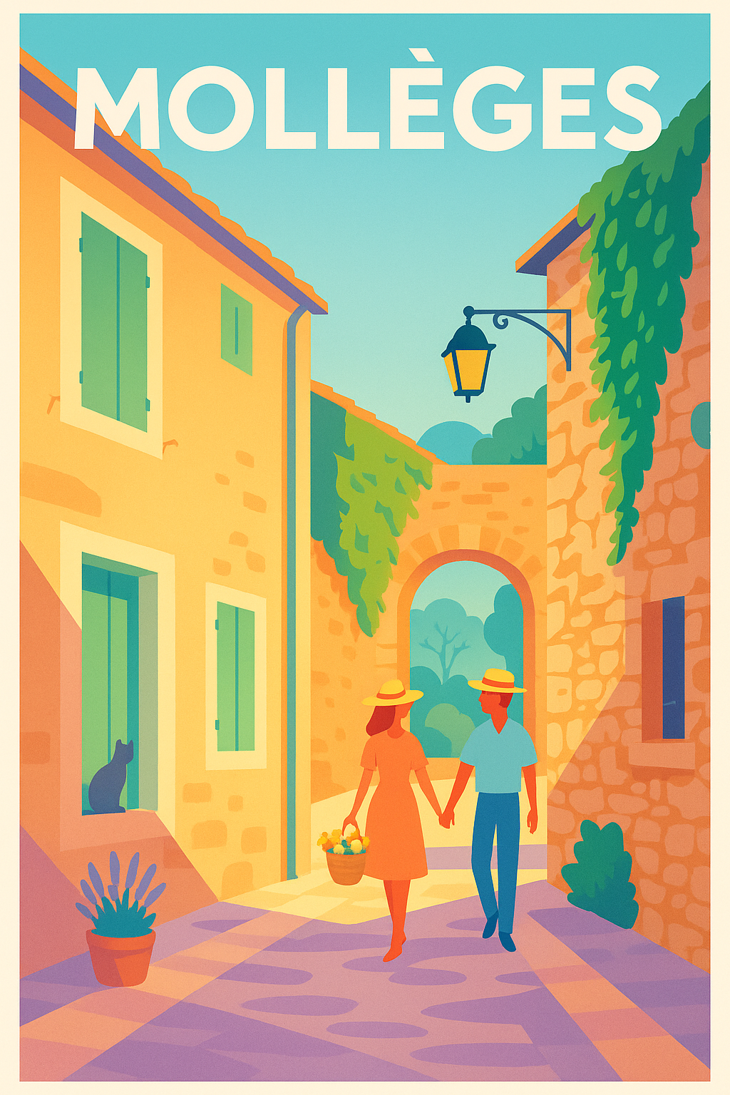 Affiche de Mollégès - Promenade ensoleillée au cœur du village
