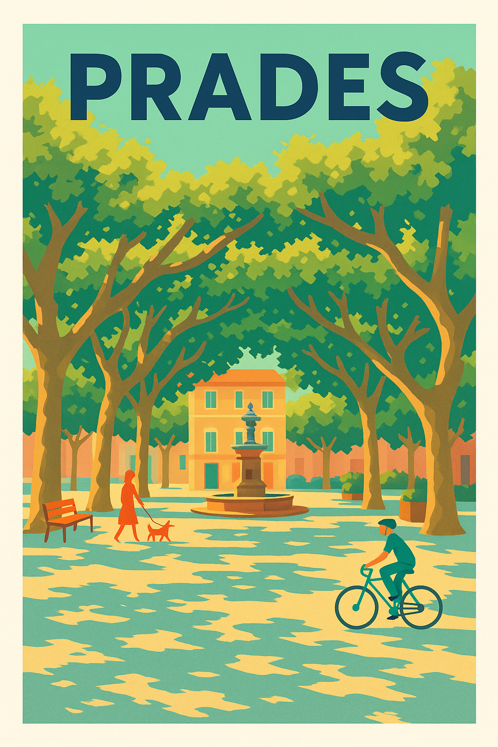 Affiche de Prades - Oasis de sérénité sous les arbres