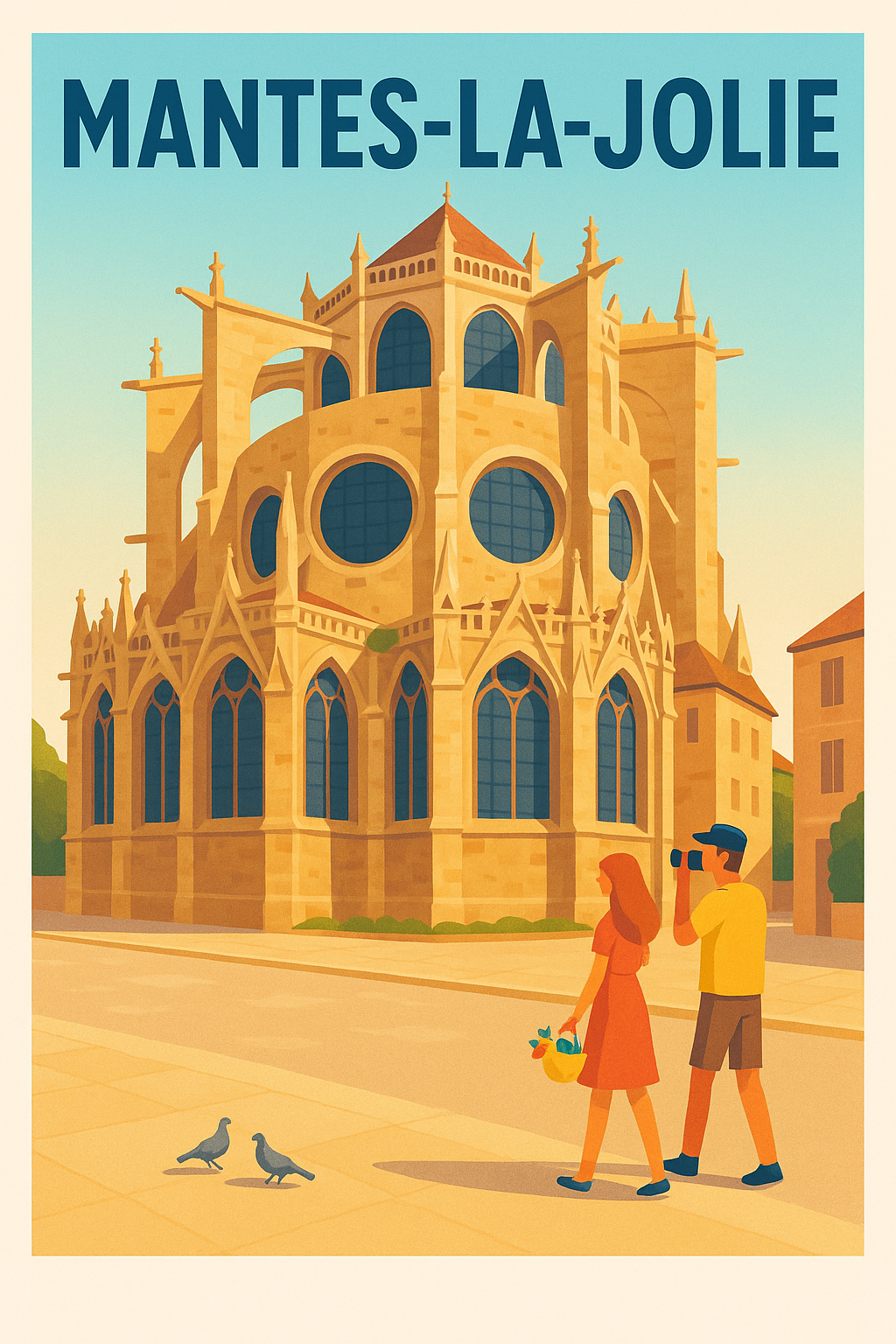 Affiche de Mantes-la-Jolie - L'élégance gothique à portée de regard