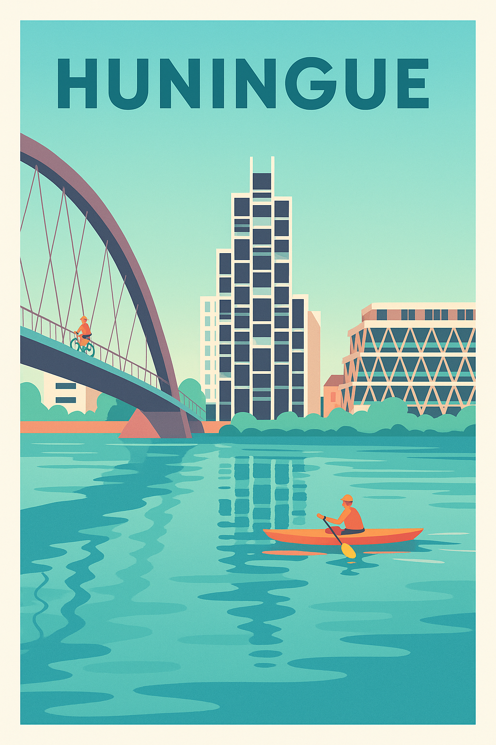 Affiche de Huningue - Harmonie urbaine au fil de l’eau