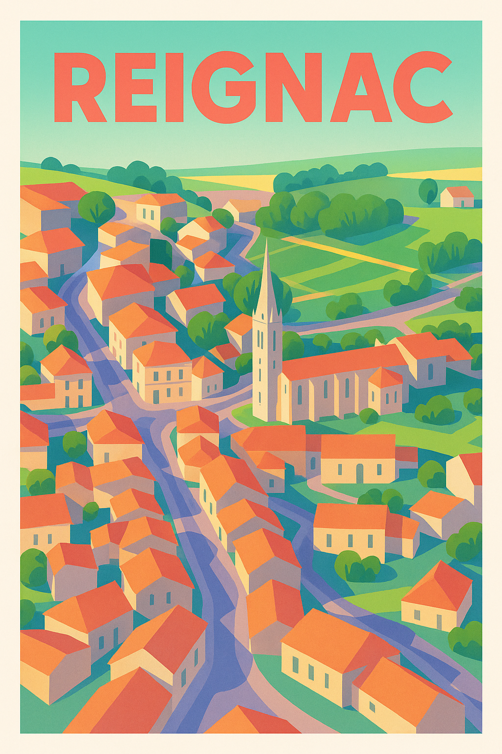 Affiche de Reignac - Découvrez le charme d'un village pittoresque