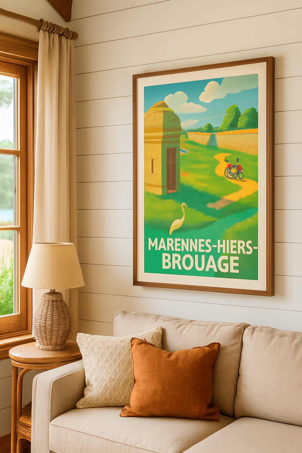 Mise en situation Affiche de Marennes-Hiers-Brouage - Nature et patrimoine à vélo