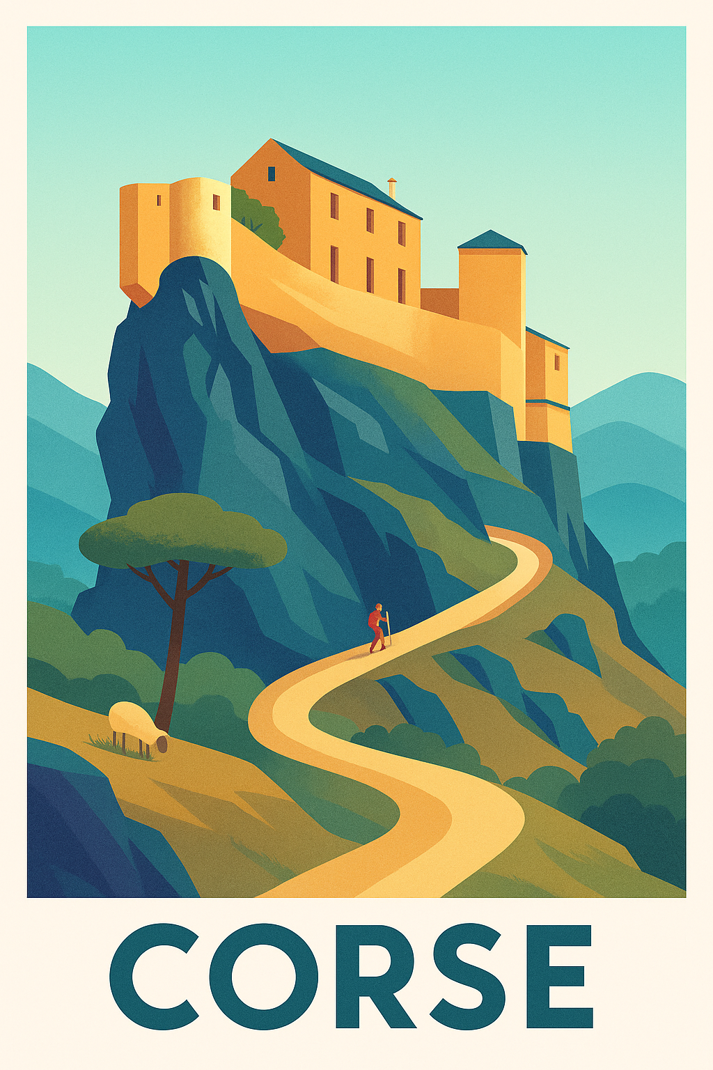 Affiche de Corse - L'Escapade Authentique entre Montagne et Mer