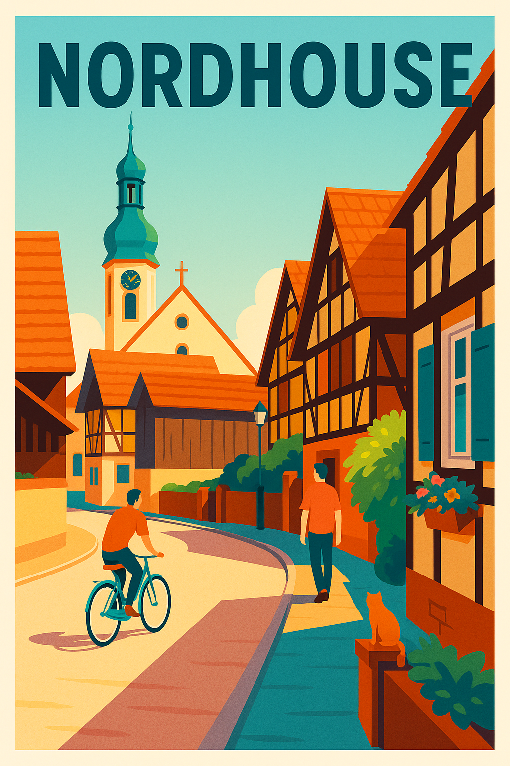 Affiche de Nordhouse - L'authenticité d'un village alsacien