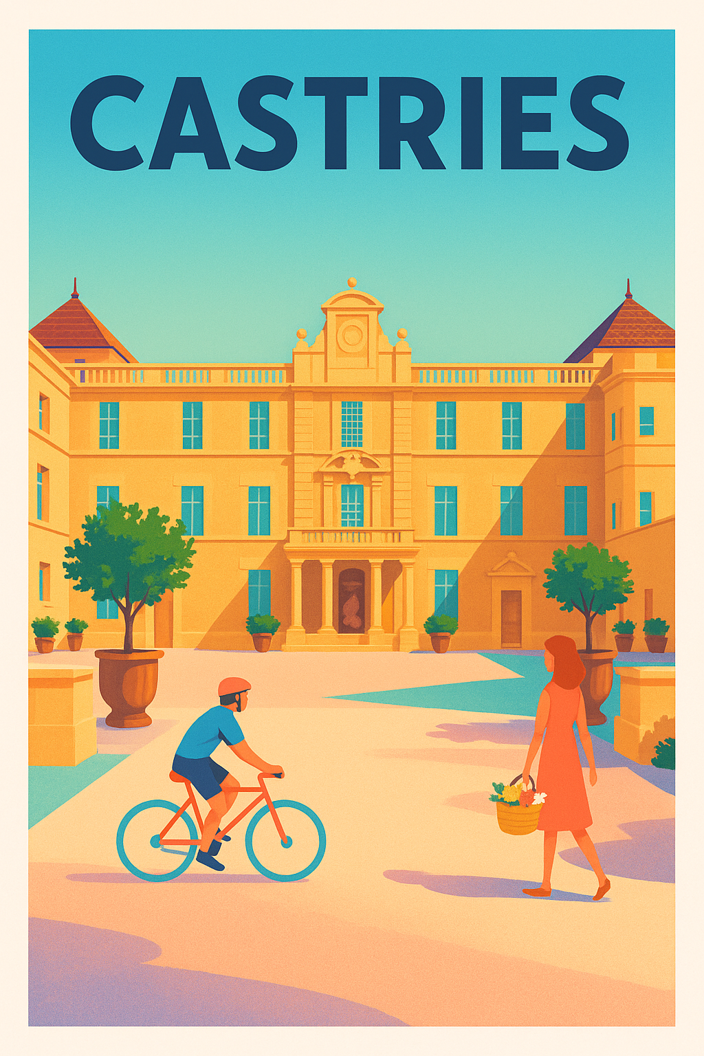 Affiche de Castries - L'élégance solaire au cœur de la ville