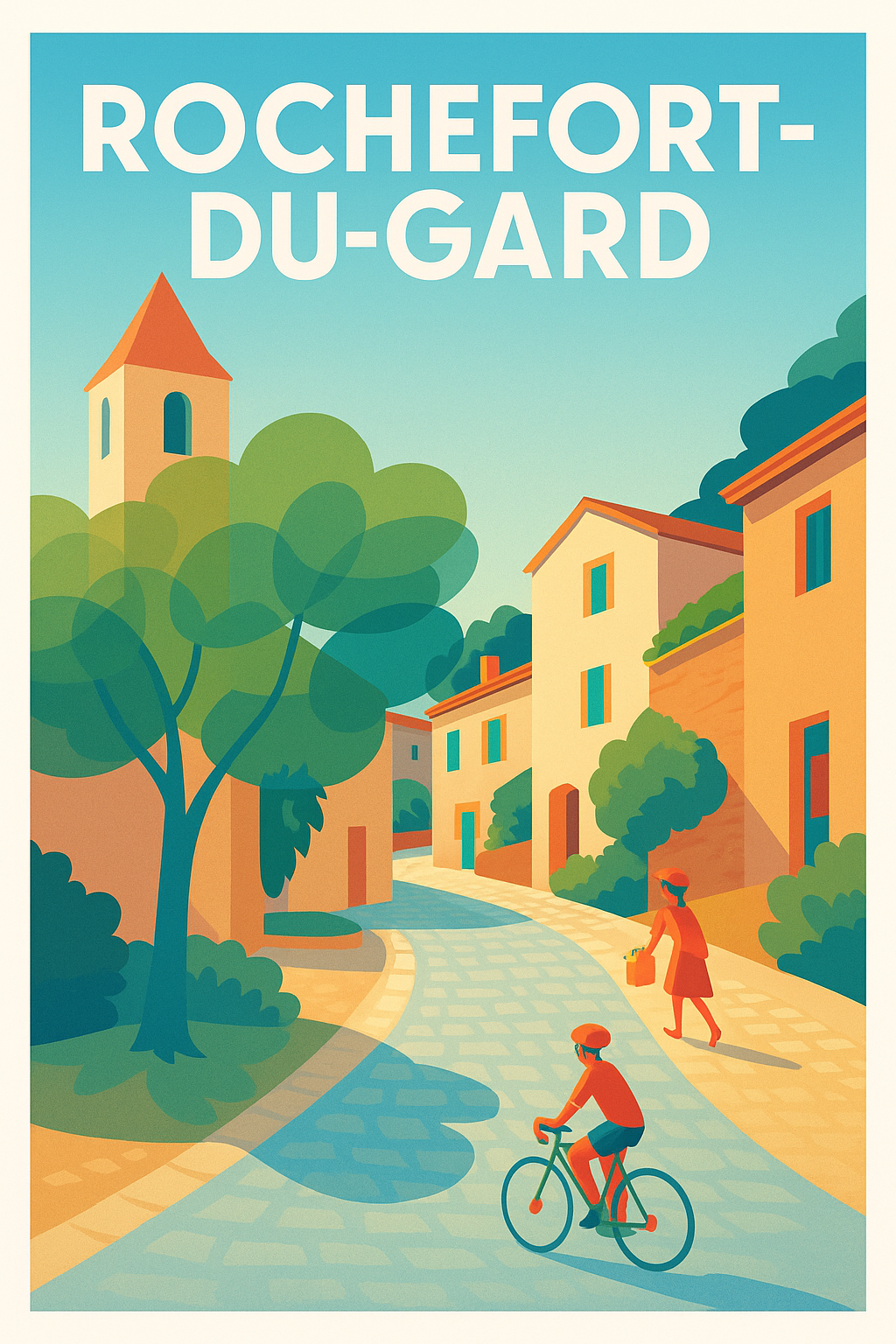 Affiche de Rochefort-du-Gard - L'élégance douce d'un village provençal