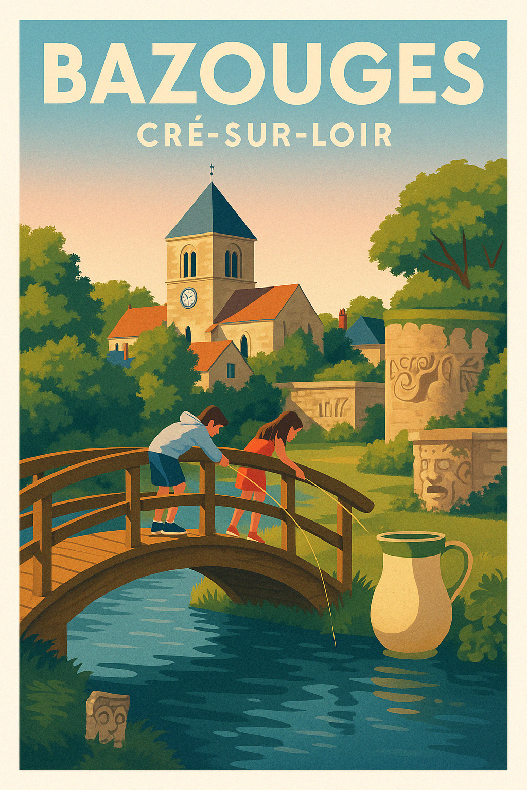 Bazouges Cré-sur-Loir - Instant bucolique au bord de l'eau