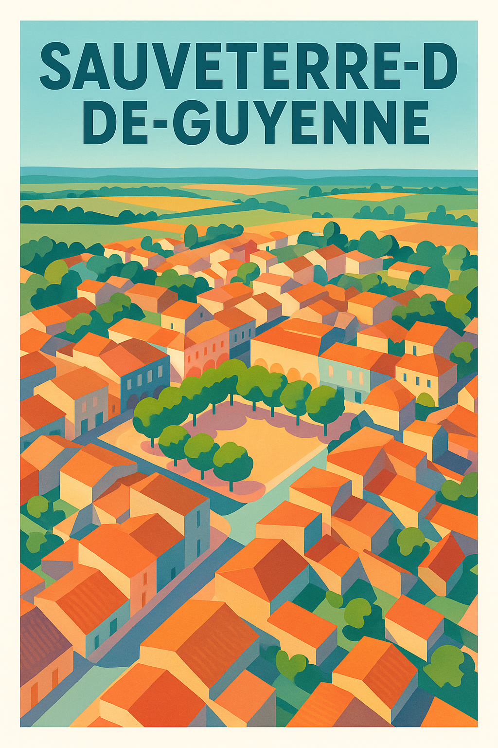 Affiche de Sauveterre-de-Guyenne - Charme et douceur d'un village d'exception