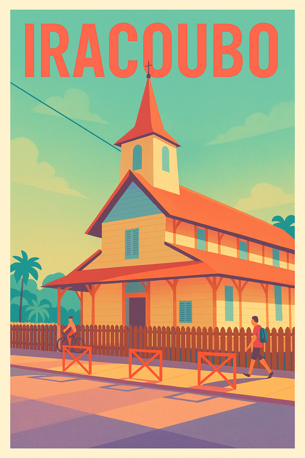 Affiche de Iracoubo - Charme insulaire et architecture tropicale