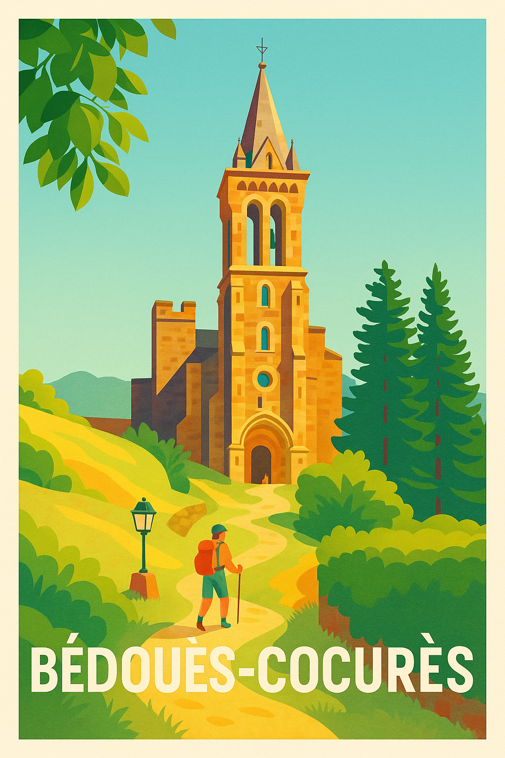 Affiche Bédouès-Cocurès — Invitation à la découverte historique et naturelle · poster d'art de Bédouès-Cocurès