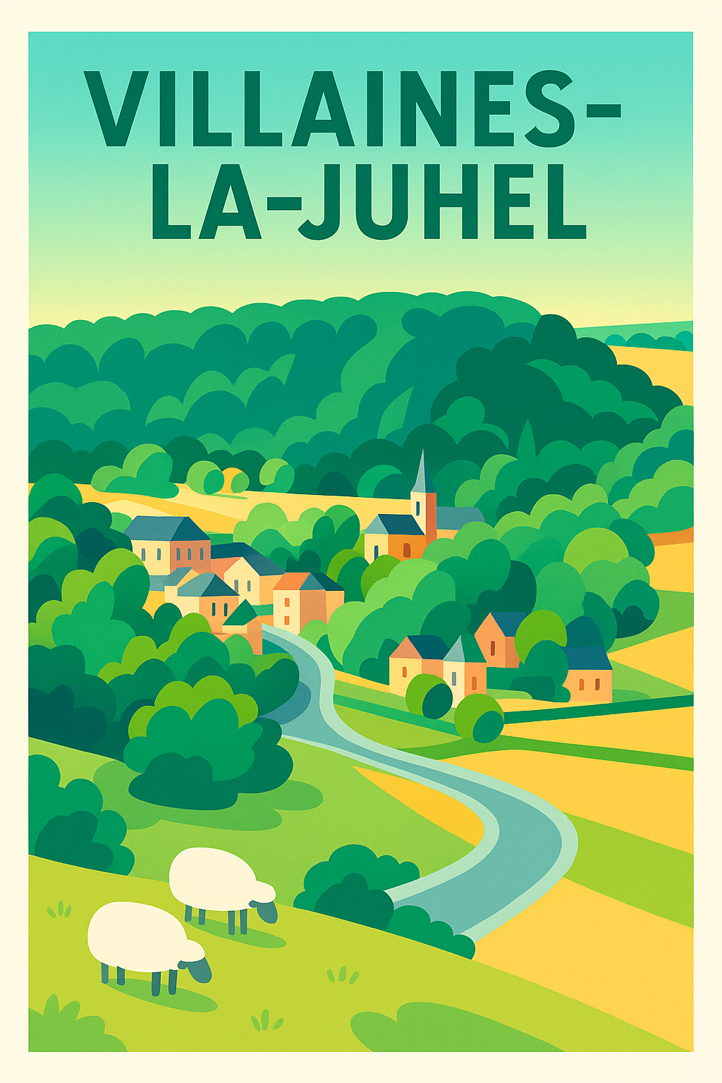 Affiche de Villaines-la-Juhel - Charme campagnard et nature préservée
