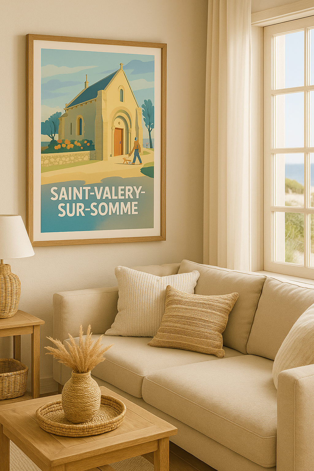 Mise en situation Affiche de Saint-Valery-sur-Somme - Charme et sérénité en bord de mer