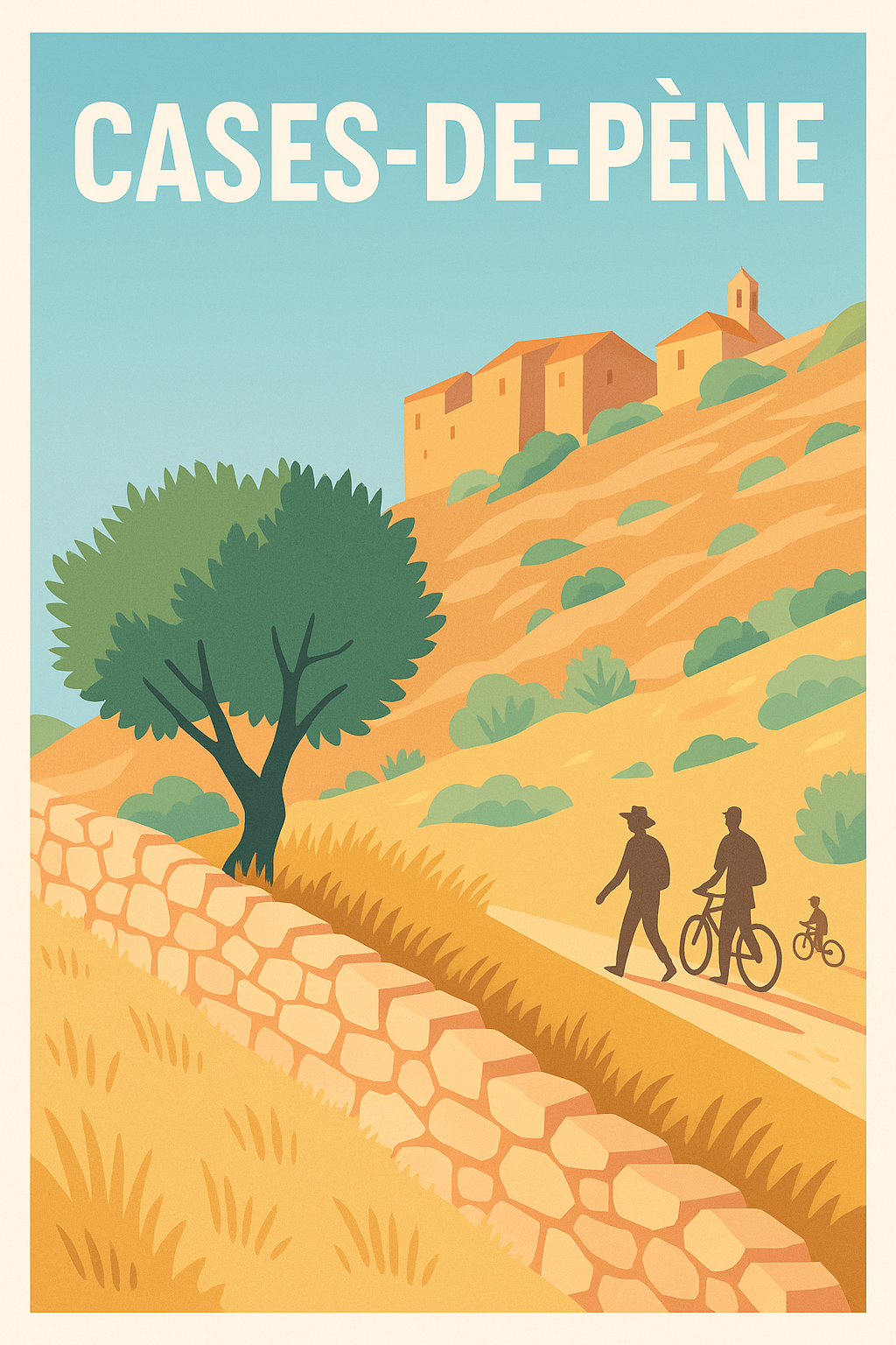 Affiche de Cases-de-Pène - Balade ensoleillée sur les chemins pittoresques