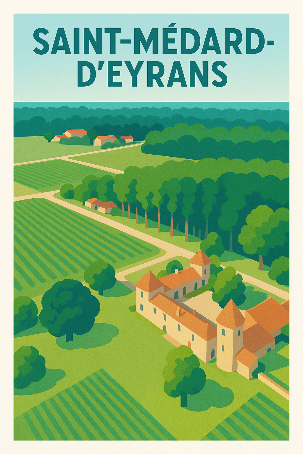 Affiche de Saint-Médard-d'Eyrans - Charme et Sérénité en Pays Bordelais