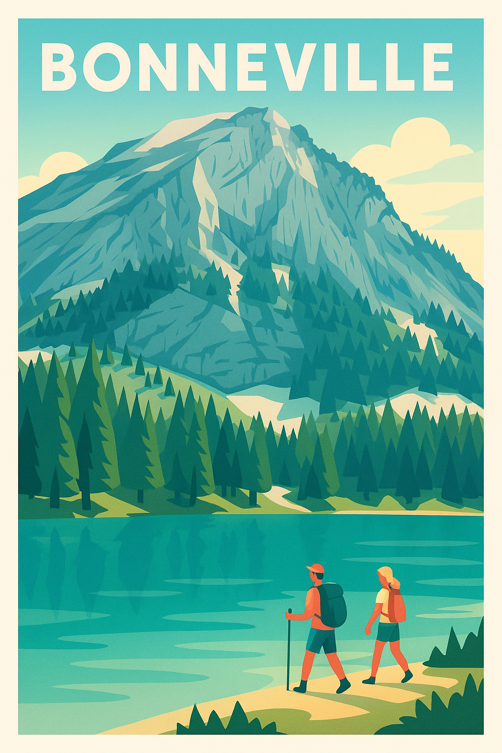 Affiche de Bonneville - Évasion au cœur des montagnes