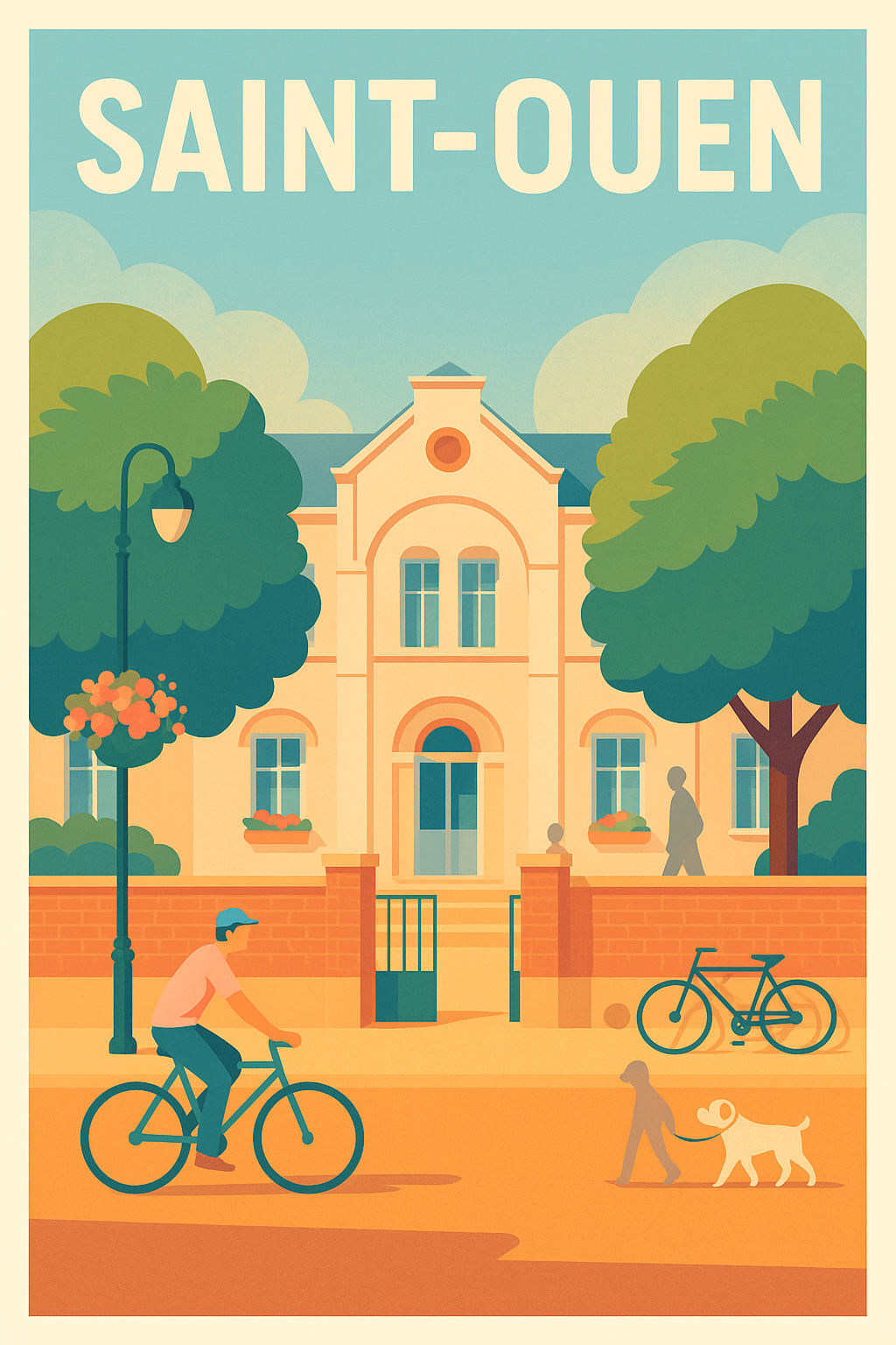 Affiche de Saint-Ouen - Charme urbain et douceur de vivre