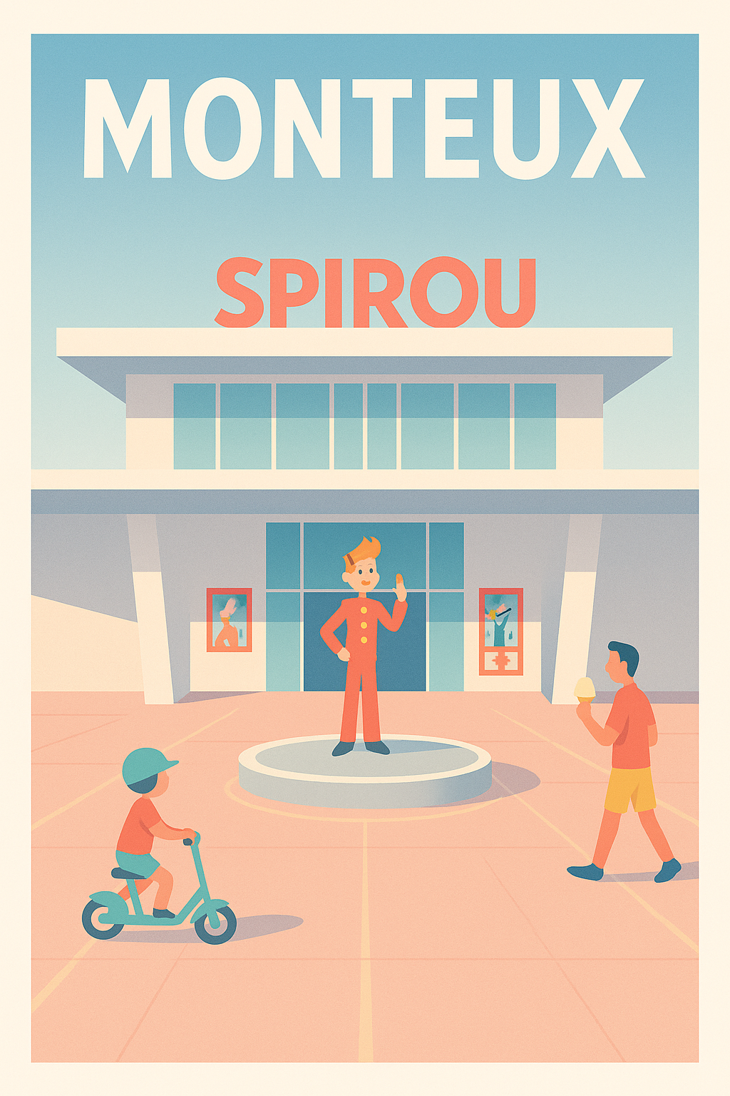 Affiche de Monteux - L'univers Spirou en douceur