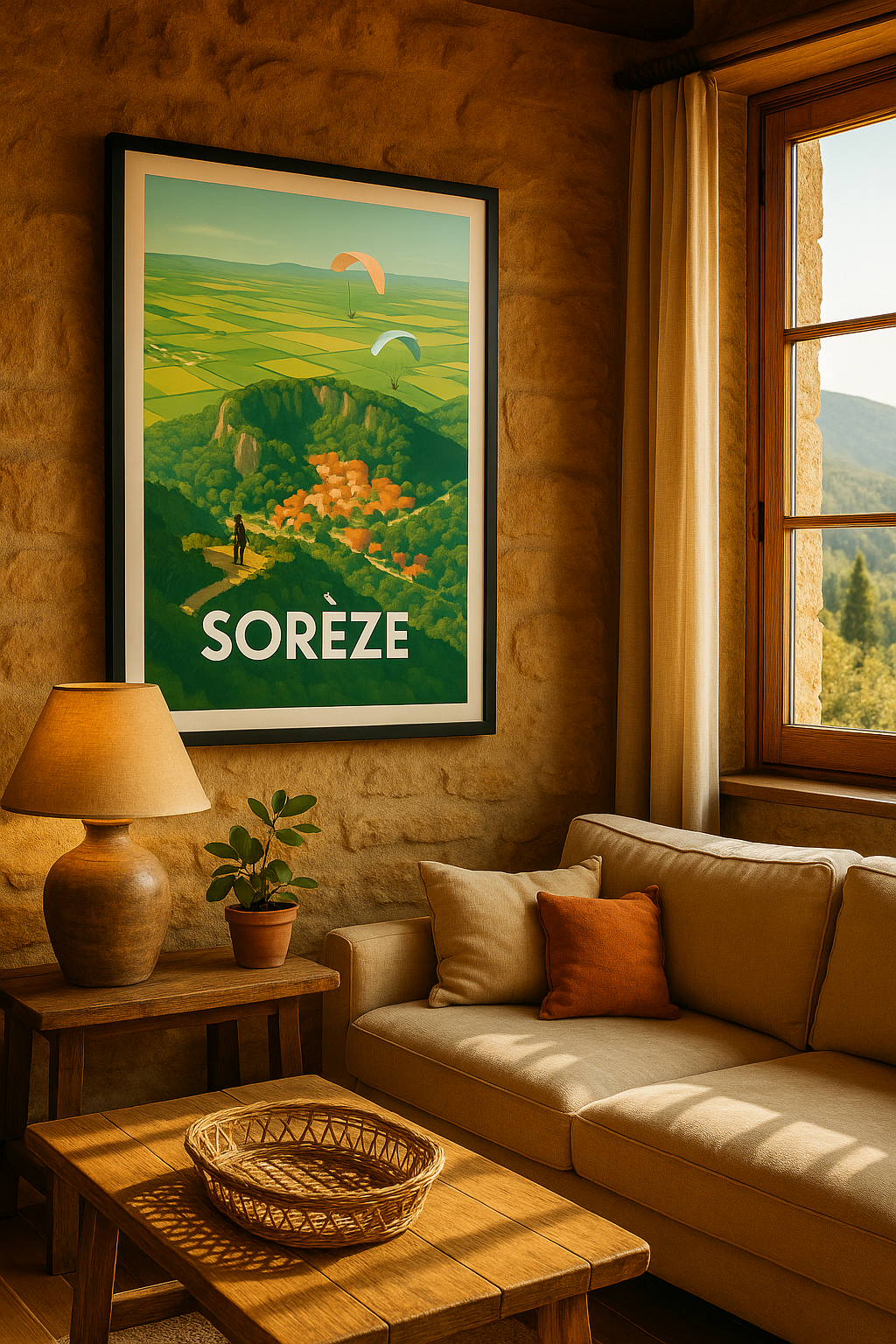 Mise en situation Affiche de Sorèze - Évasion et nature préservée