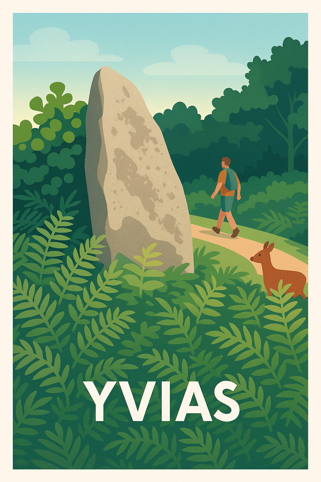 Affiche Yvias — Escapade Nature au Cœur de la Forêt · poster d'art de Yvias