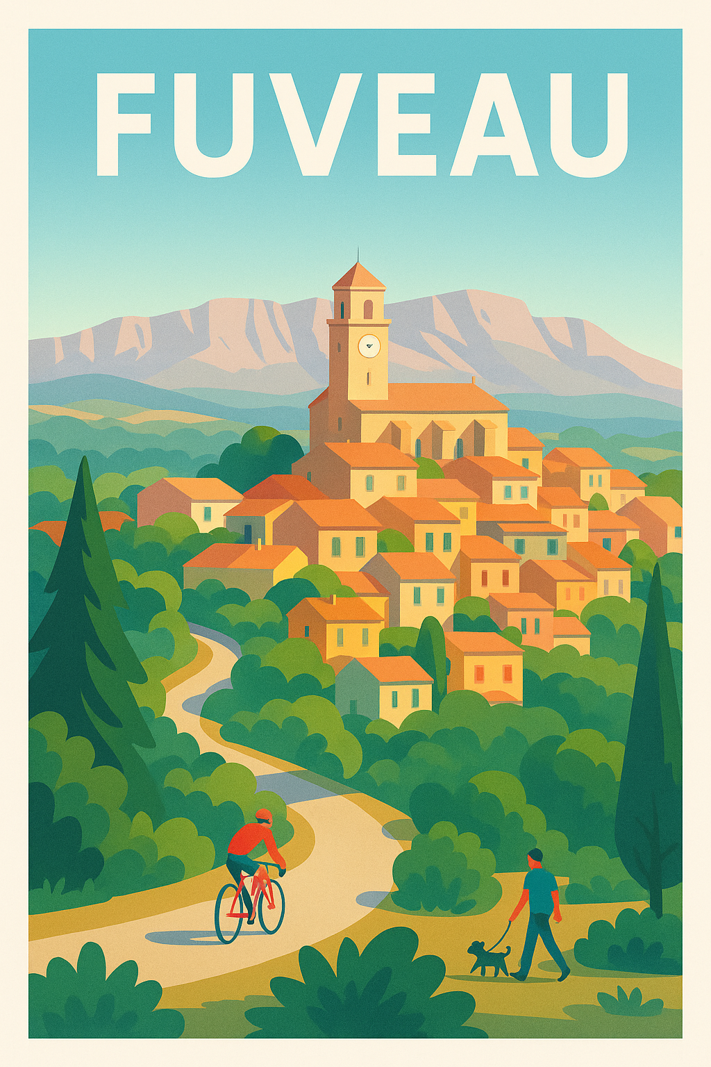 Affiche de Fuveau - Charme Provençal et Vie Active