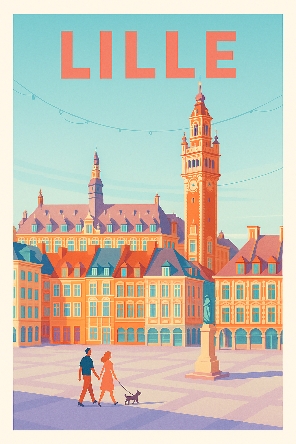 Affiche de Lille - Charme et douceur de la Grand-Place
