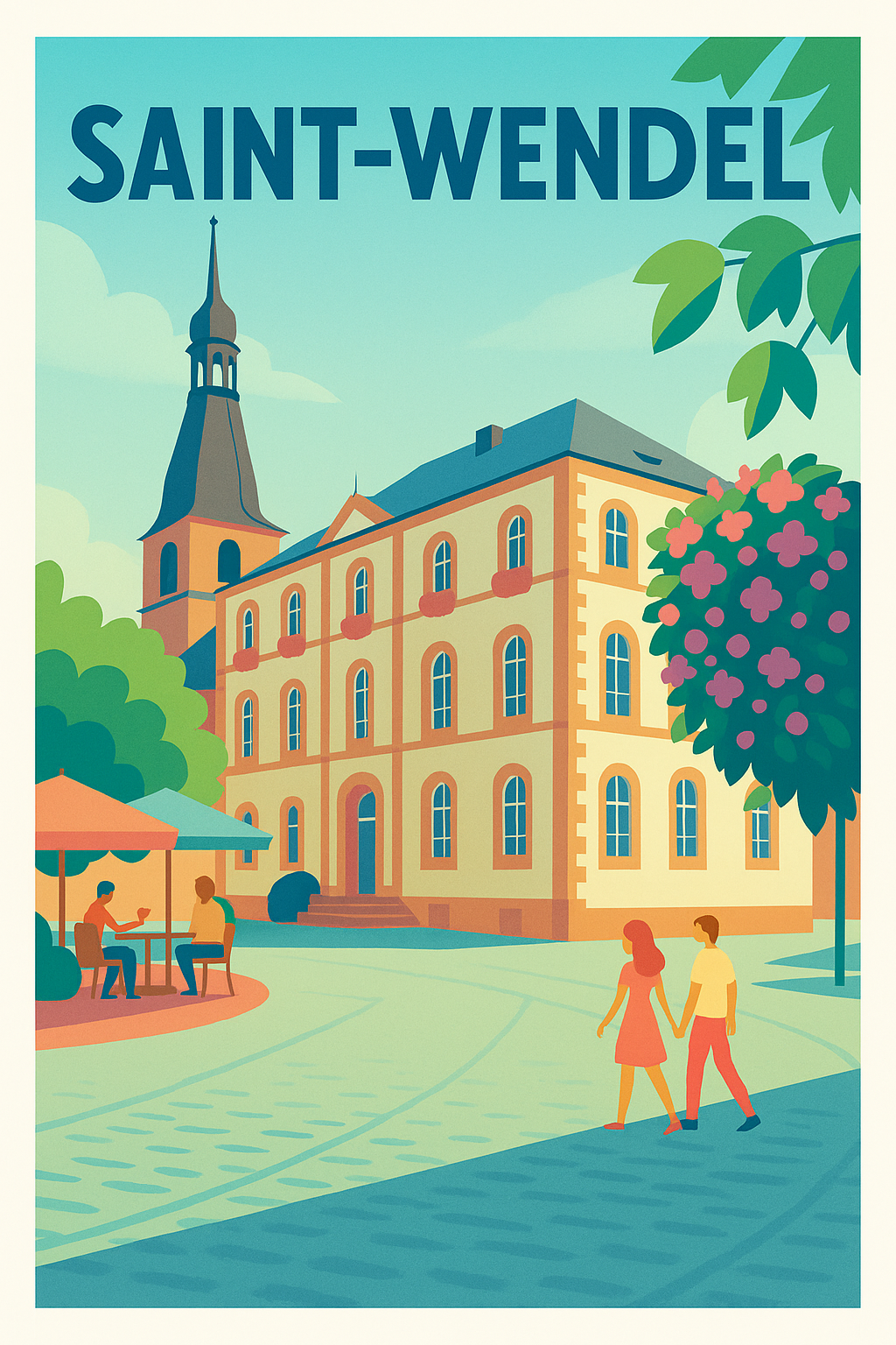 Affiche de Saint-Wendel - Charme d'une promenade estivale