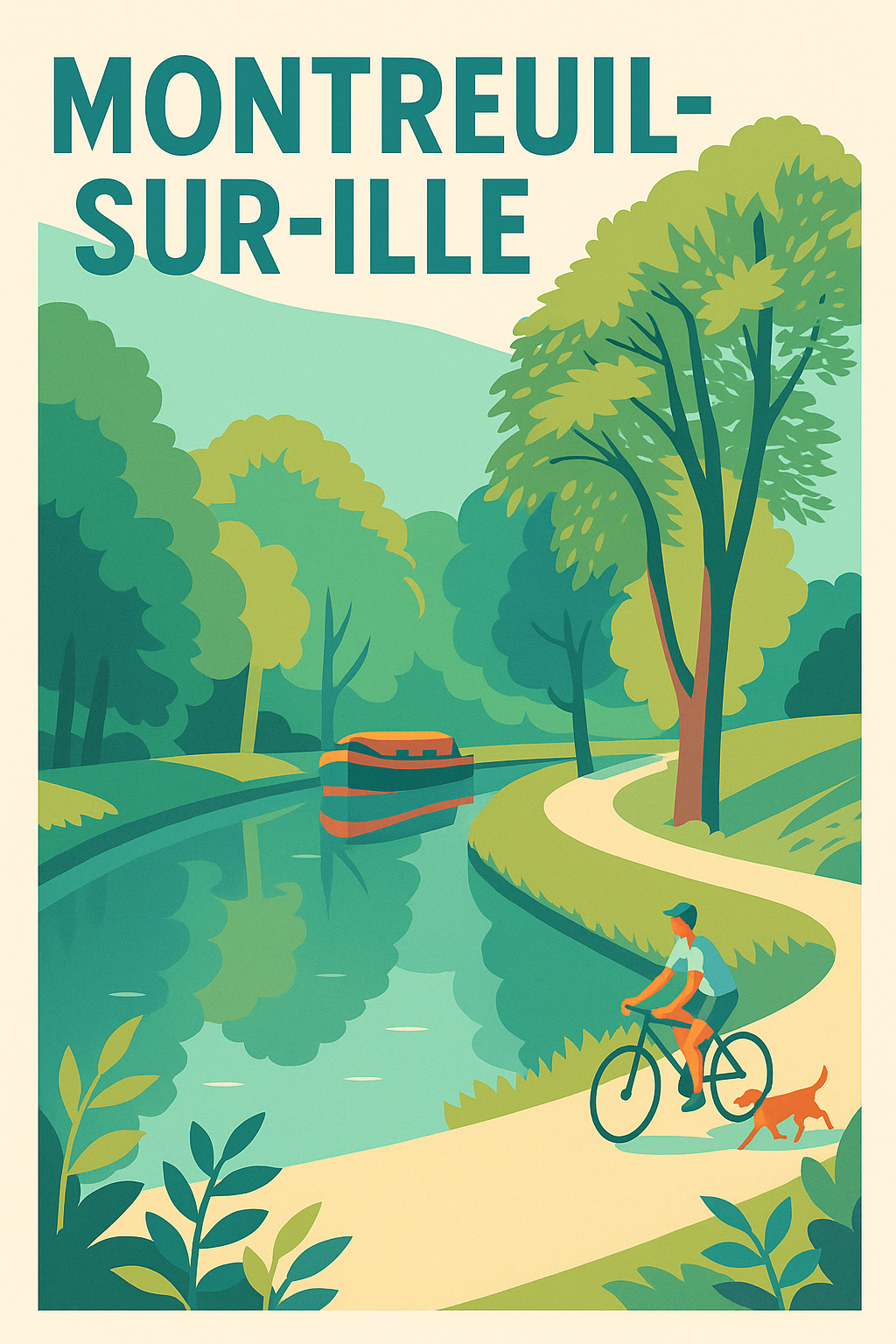 Affiche de Montreuil-sur-Ille - Balade bucolique au fil de l'eau