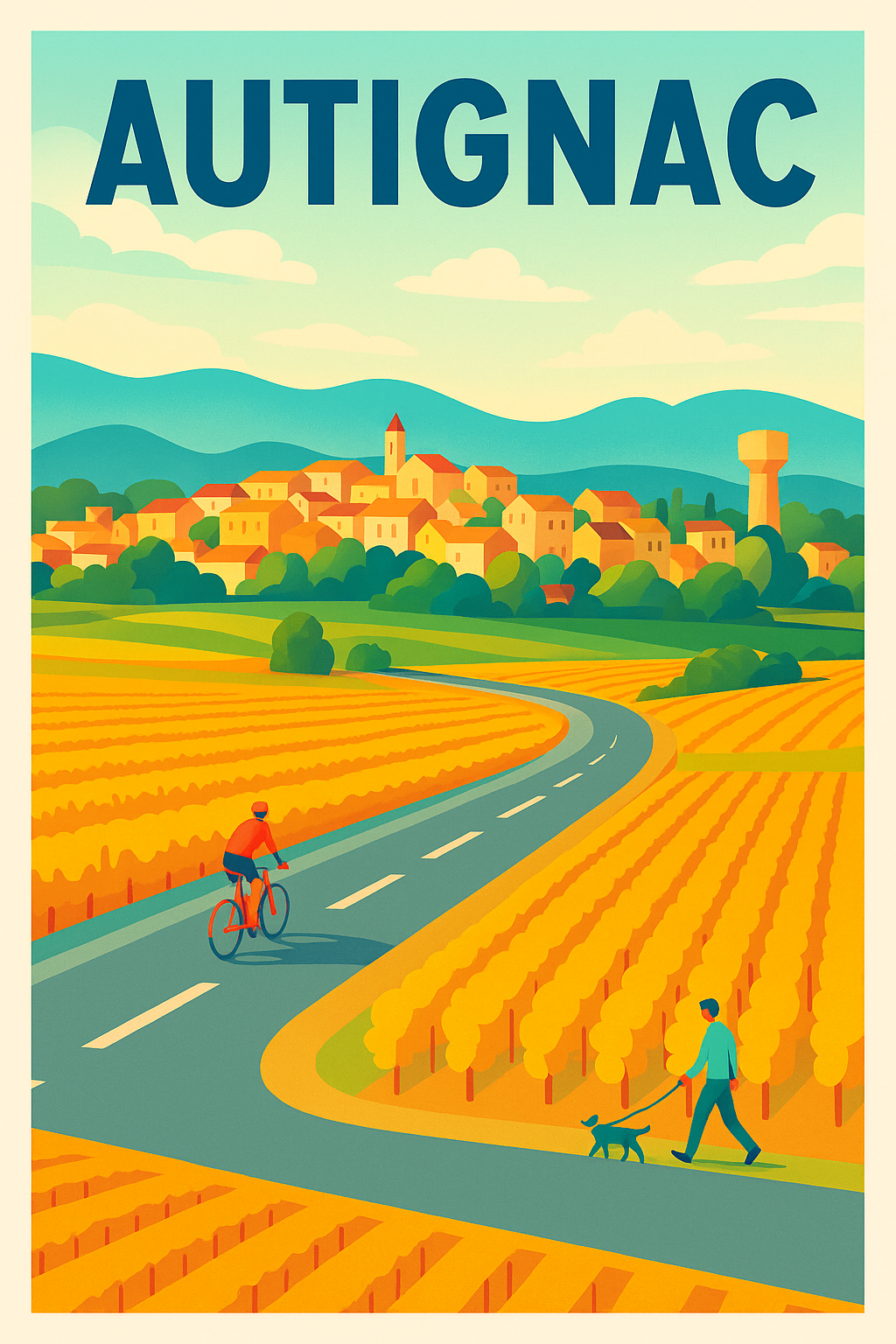 Affiche de Autignac - La douceur de vivre au cœur des vignobles