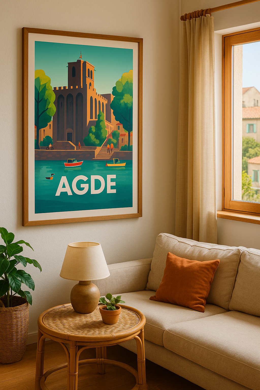 Affiche Agde - Atmosphère paisible au bord de l’Hérault - Afich