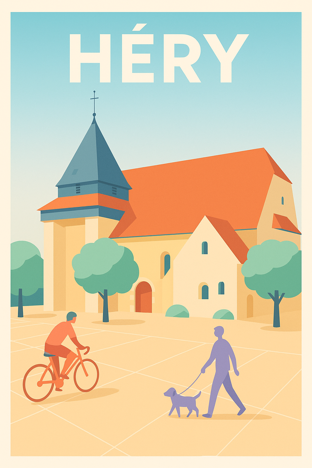 Affiche de Héry - Charme paisible et vie de village