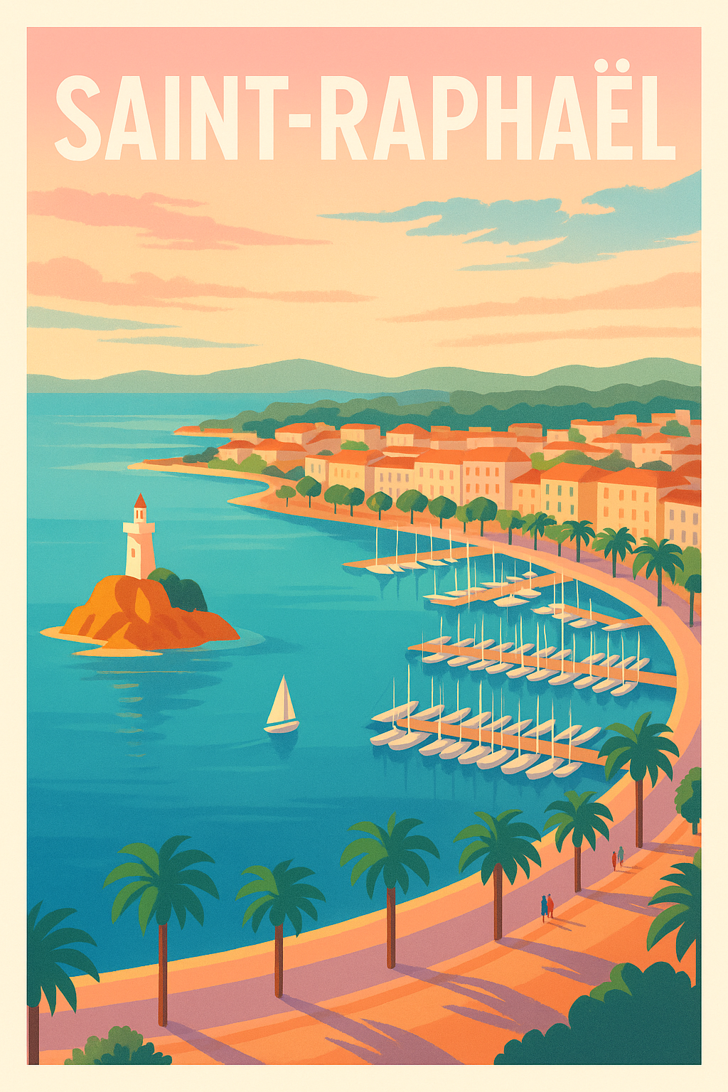 Affiche de Saint-Raphaël - L'élégance azur de la Côte d'Azur