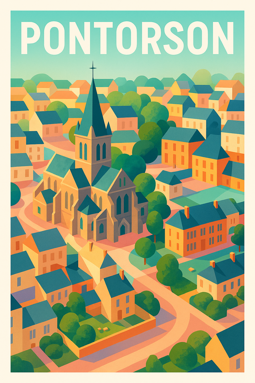 Affiche de Pontorson - Le charme paisible de la cité normande