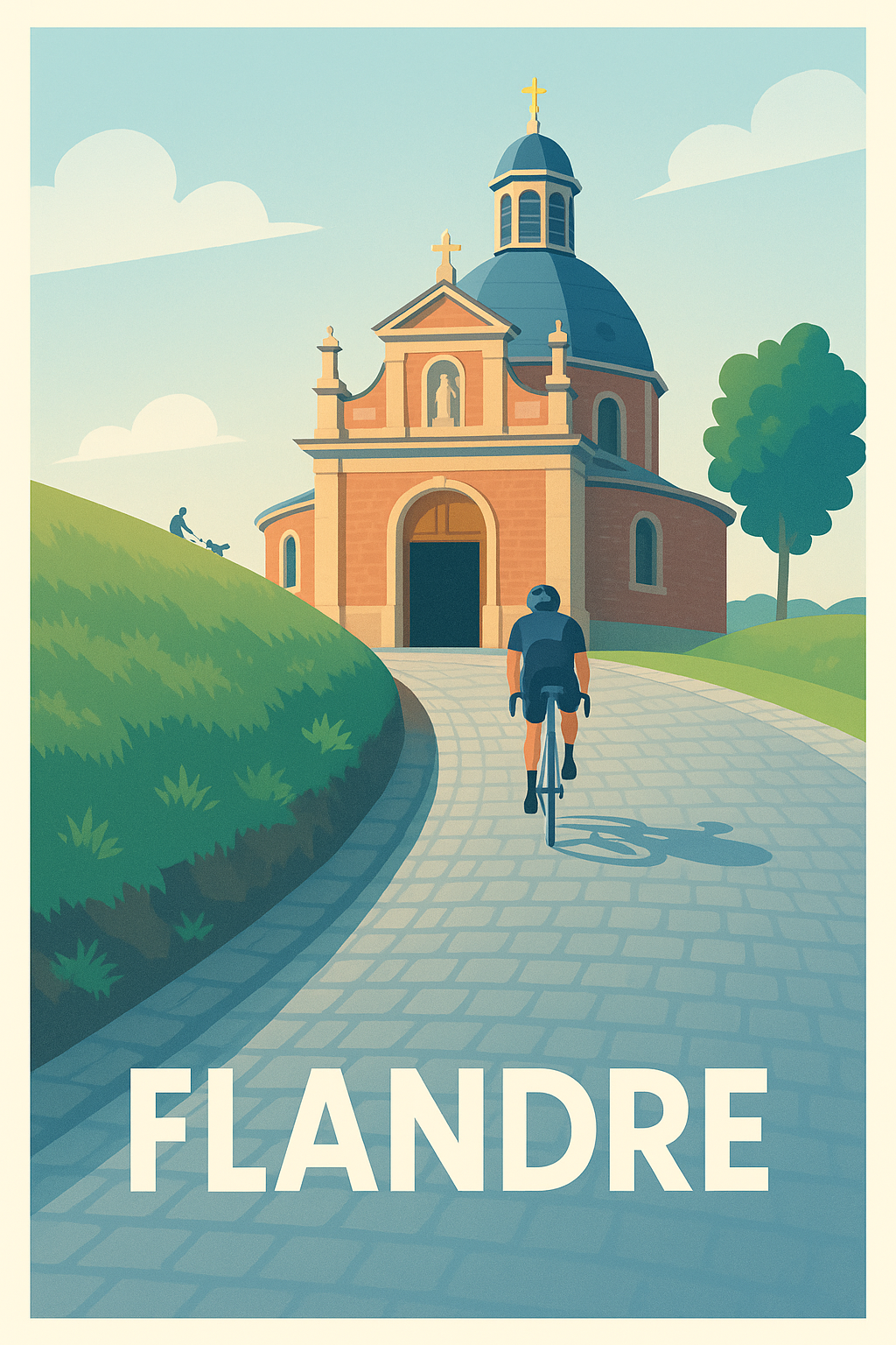 Affiche de Flandre - L'essence du cyclisme et du patrimoine