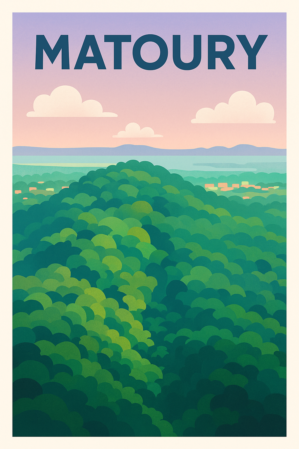 Affiche Matoury — Évasion tropicale et nature luxuriante · poster d'art de Matoury