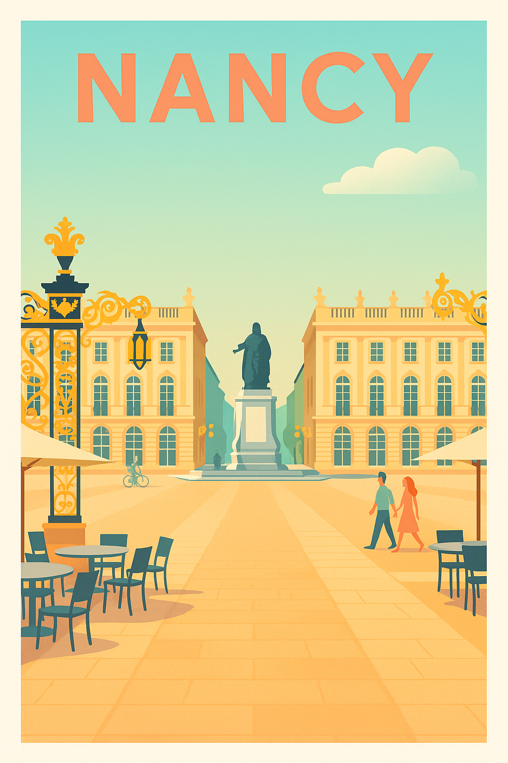 Affiche de Nancy - L'élégance architecturale en lumière douce