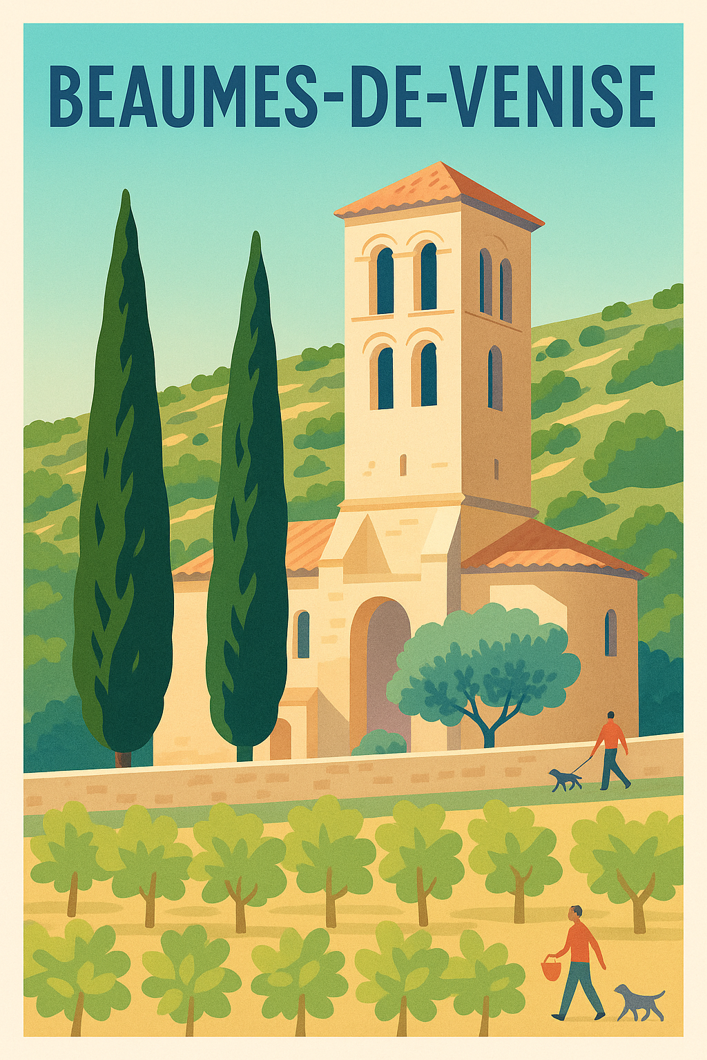 Affiche de Beaumes-de-Venise - Charme Provençal et Sérénité
