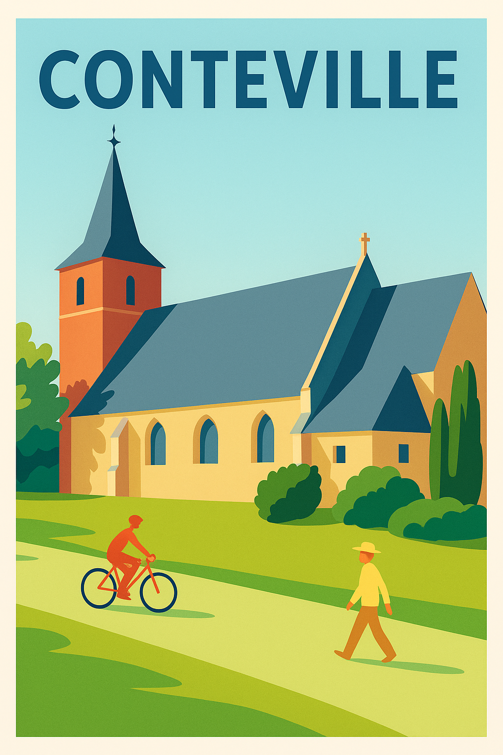 Affiche de Conteville - Charme bucolique et sérénité
