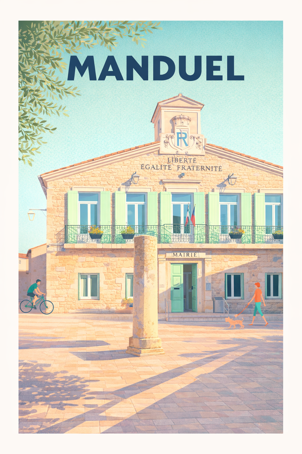 Affiche de Manduel - Tranquillité et charme provençal