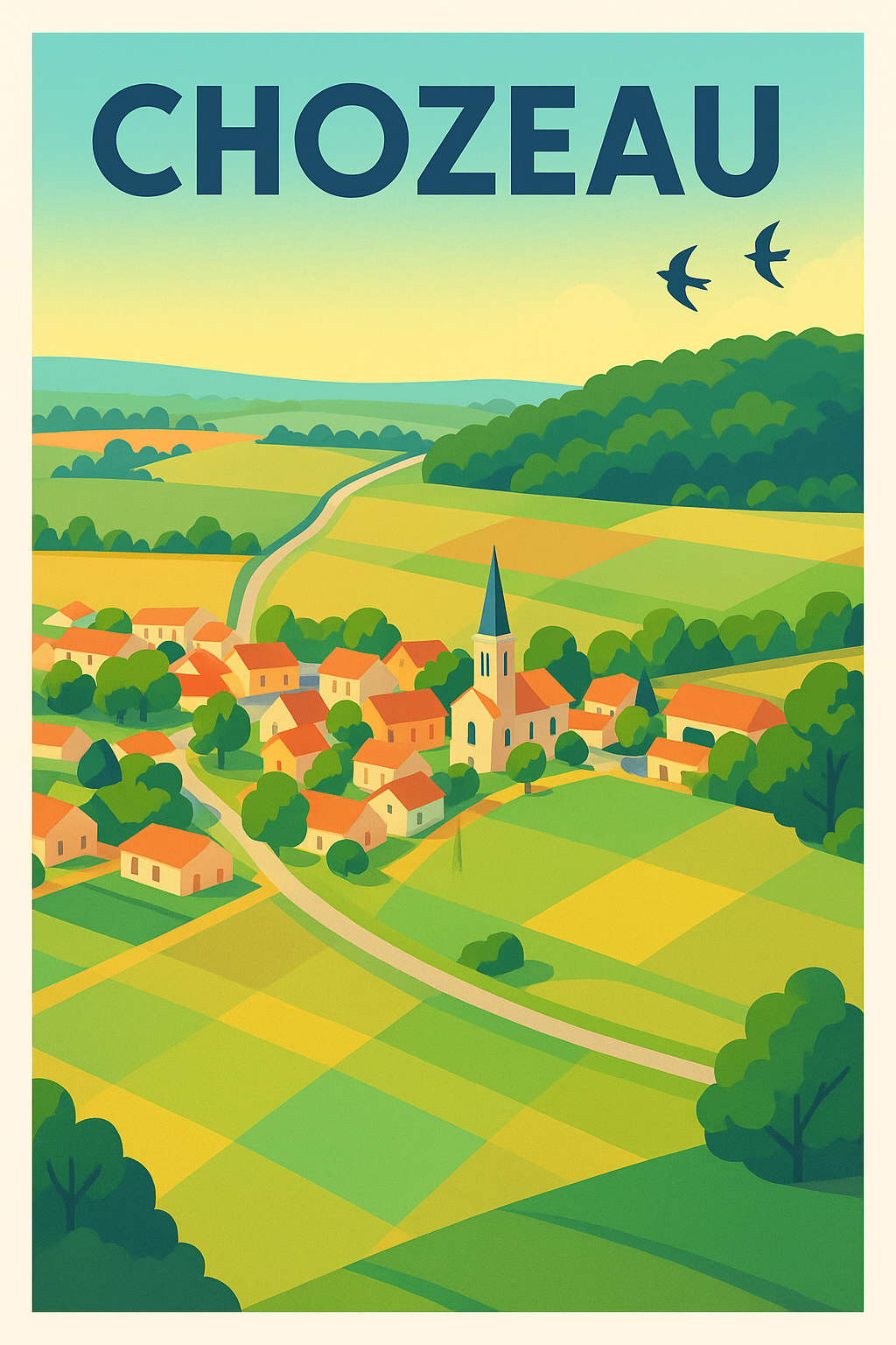 Affiche de Chozeau - Charme bucolique au cœur de la nature