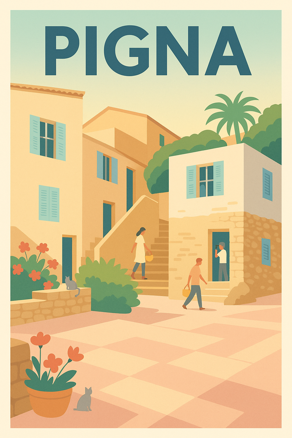 Affiche de Pigna - Charme Méditerranéen en Douceur