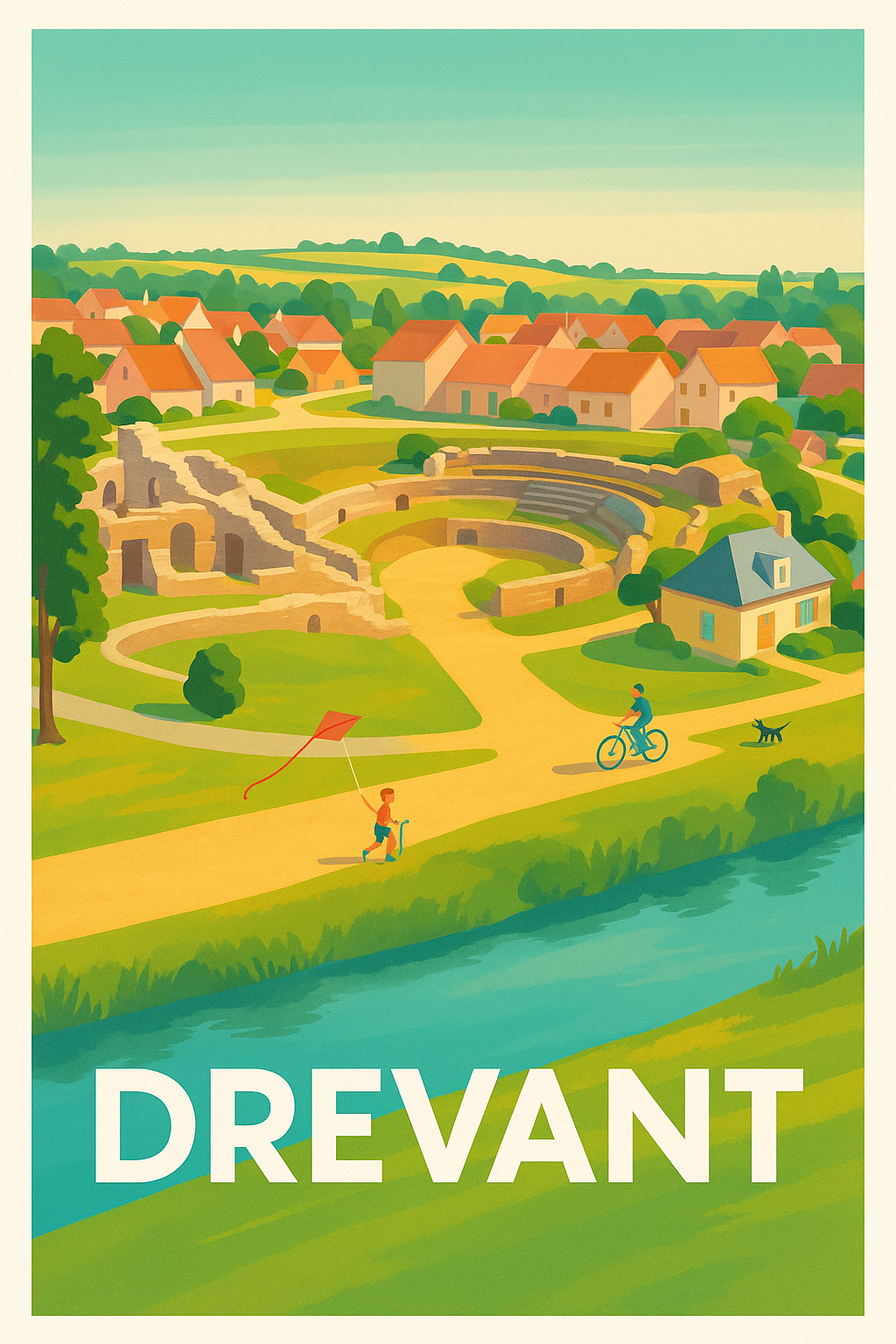 Affiche Drevant — Charme et histoire au cœur de la nature · poster d'art de Drevant