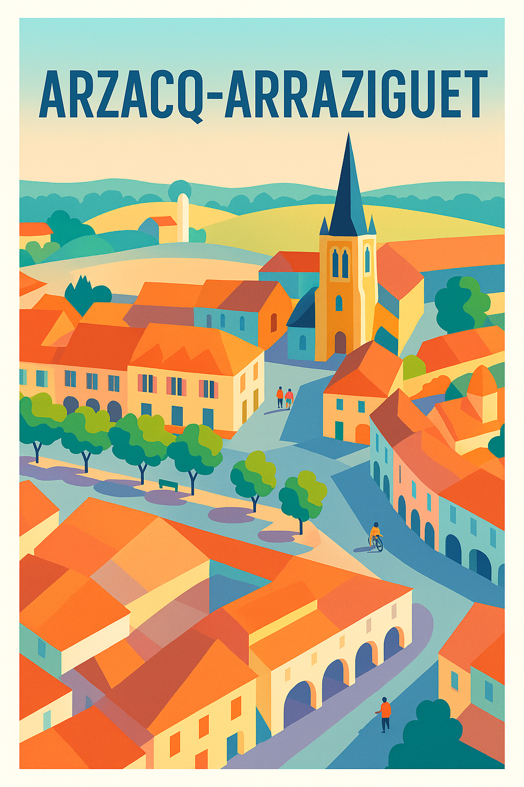 Affiche de Arzacq-Arraziguet - Charme et couleurs du Béarn authentique