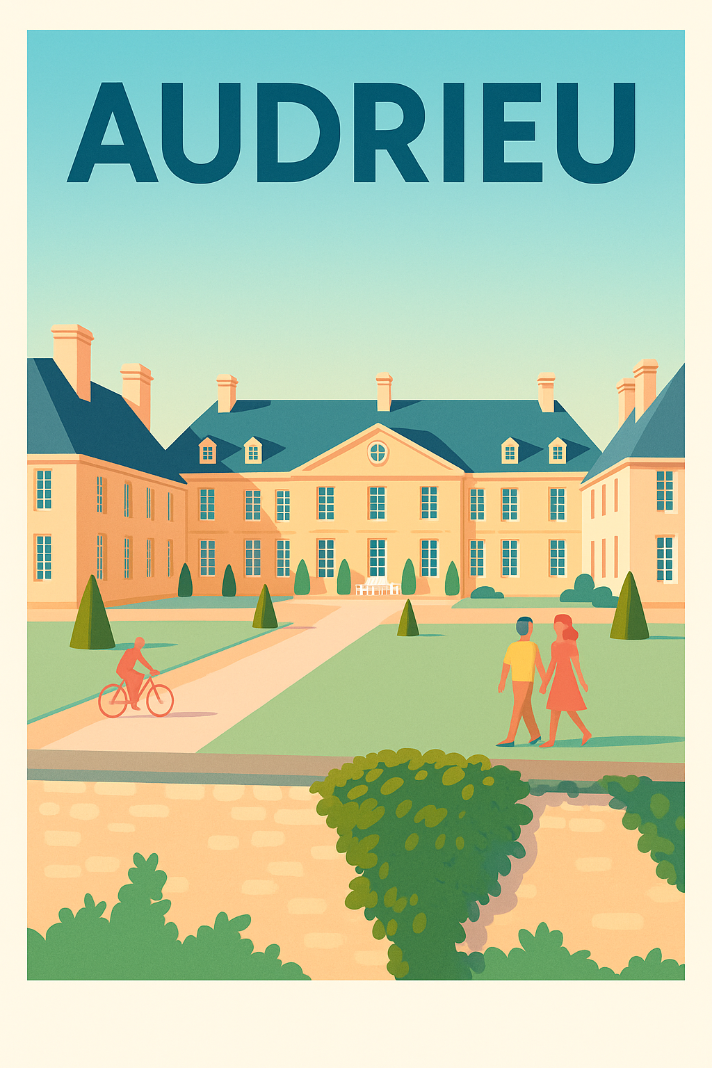 Affiche de Audrieu - Élégance et sérénité du château normand