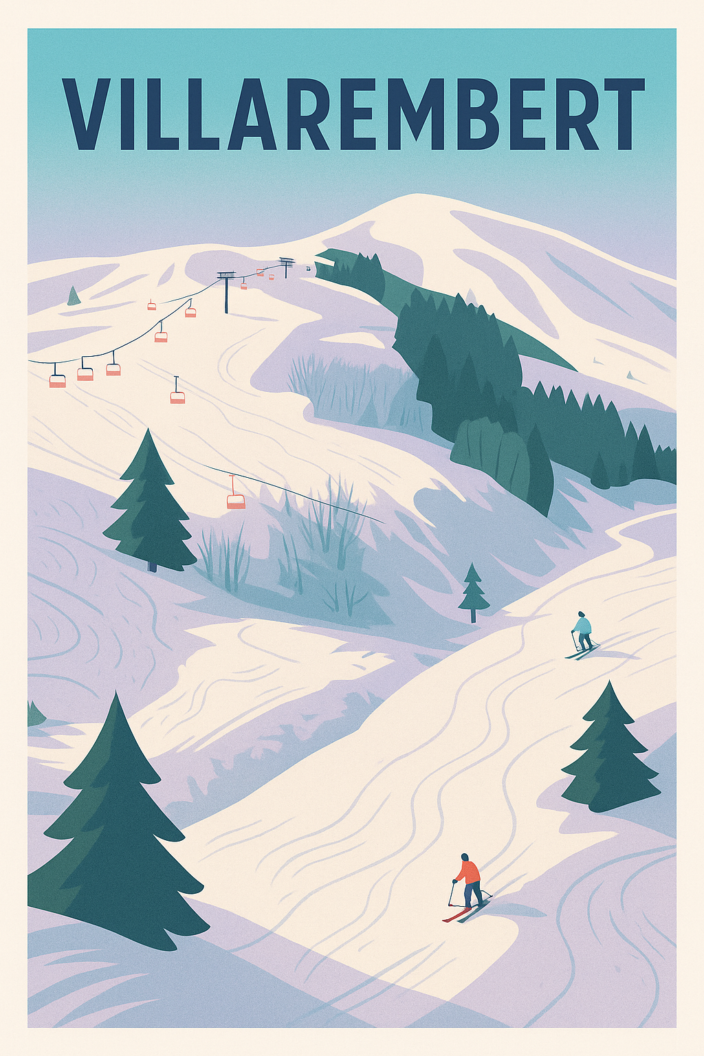 Affiche de Villarembert - Évasion hivernale en montagne