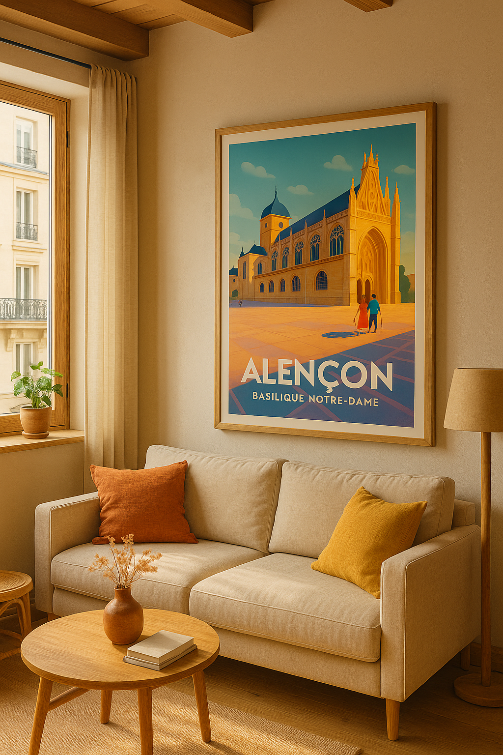 Affiche Alençon - Splendeur gothique de la Basilique Notre-Dame - Afich
