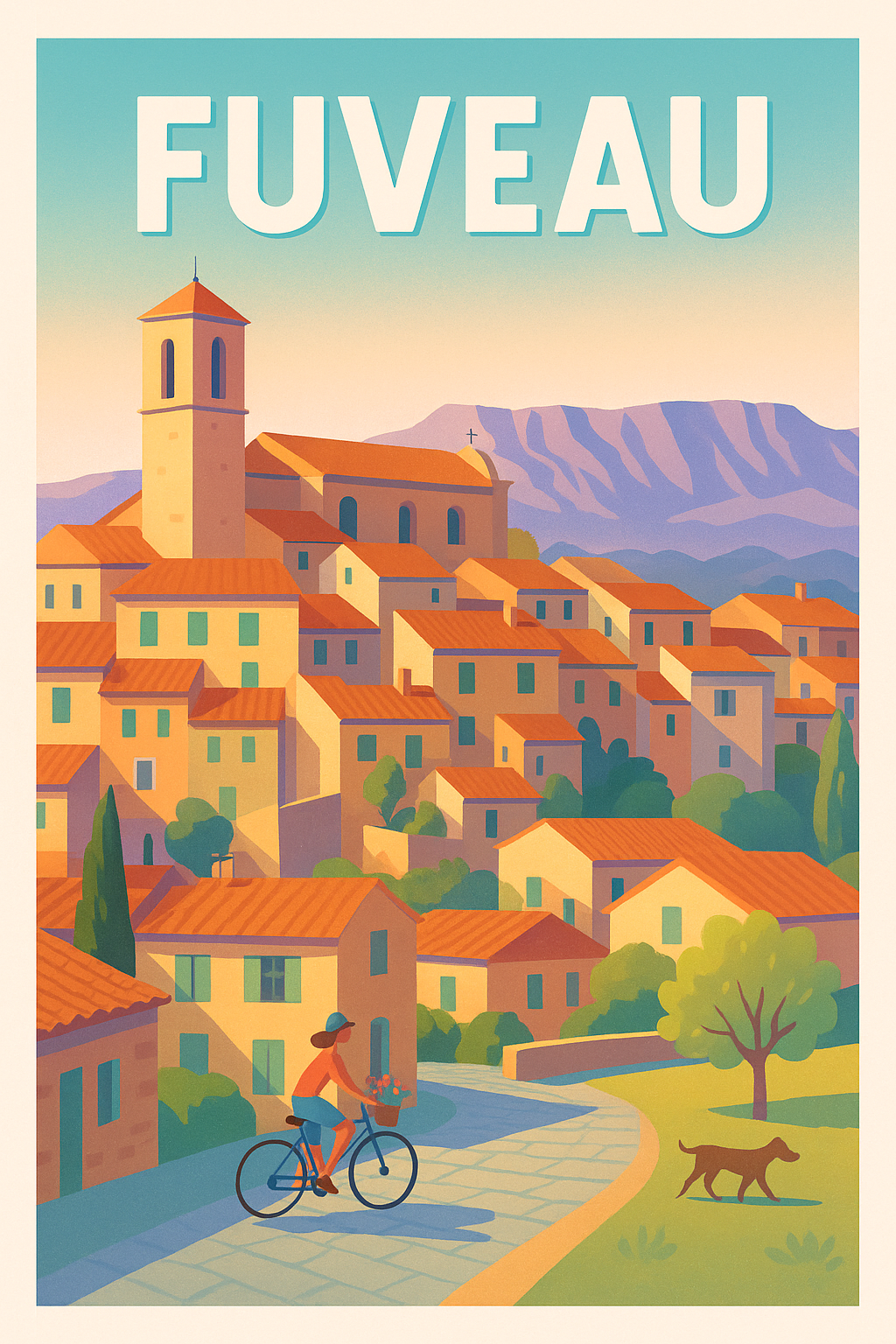 Affiche de Fuveau - Charme et douceur provençale